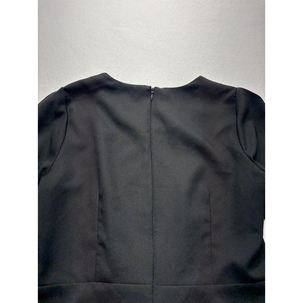 Banana Republic Top Womens 6 Black Long Sleeve Crew Neck Blouse Office City - Picture 9 of 9